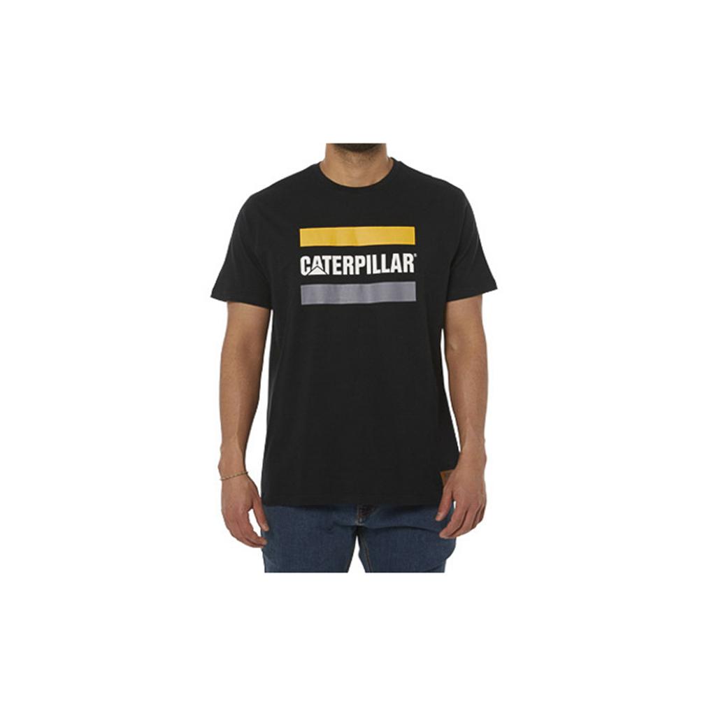 Caterpillar Work Logo Men's T-Shirts Black USA | 153928-EUY