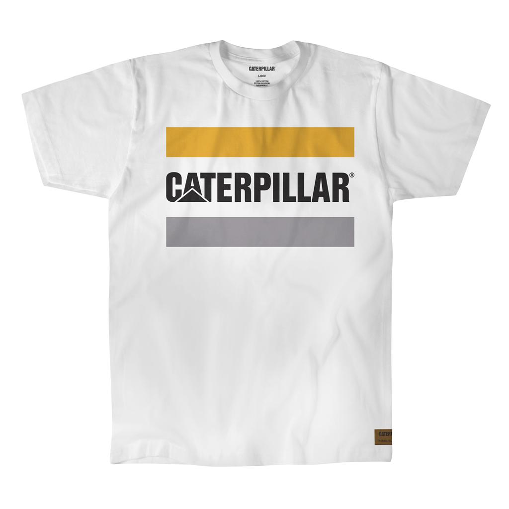 Caterpillar Work Logo Men's T-Shirts White USA | 742983-NOP