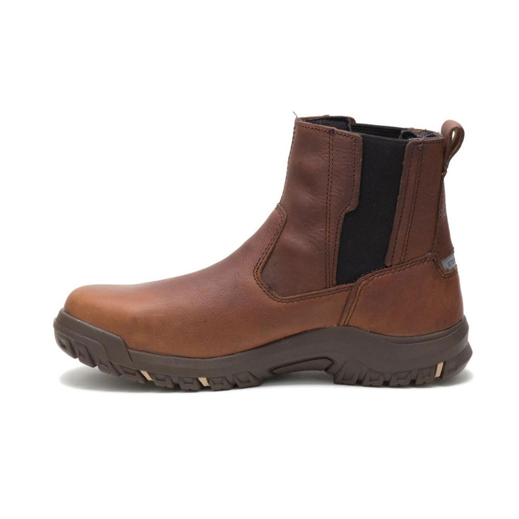 Caterpillar Abbey Steel Toe Women's Chelsea Boots Brown  USA |  364902-LBW