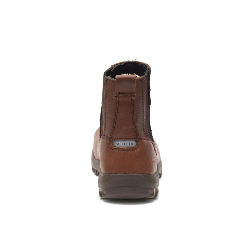 Caterpillar Abbey Steel Toe Women's Chelsea Boots Brown  USA |  364902-LBW