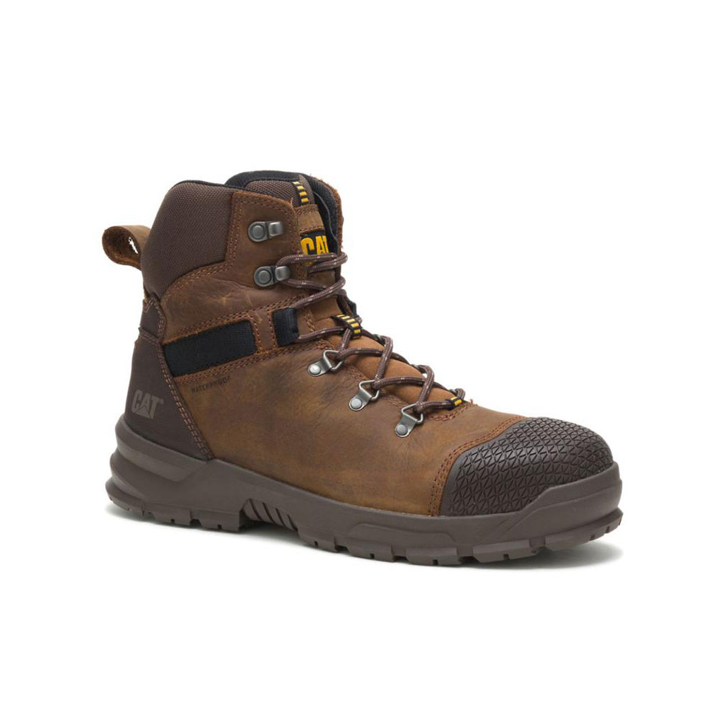 Caterpillar Accomplice X Waterproof Steel Toe Men's Waterproof Boots Real Brown  USA |  218706-PRI