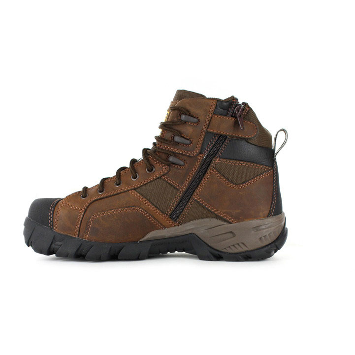 Caterpillar Argon Zip Steel Men's Work Boots Brown  USA |  731825-BGI