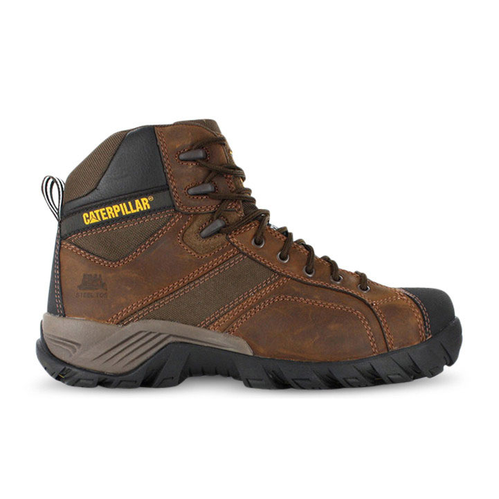 Caterpillar Argon Zip Steel Men\'s Work Boots Brown  USA |  731825-BGI