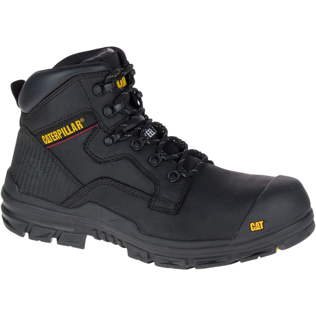 Caterpillar Bearing S3 Water Resistant Hro Src Steel Toe Men\'s Work Boots Black  USA |  681305-PUX