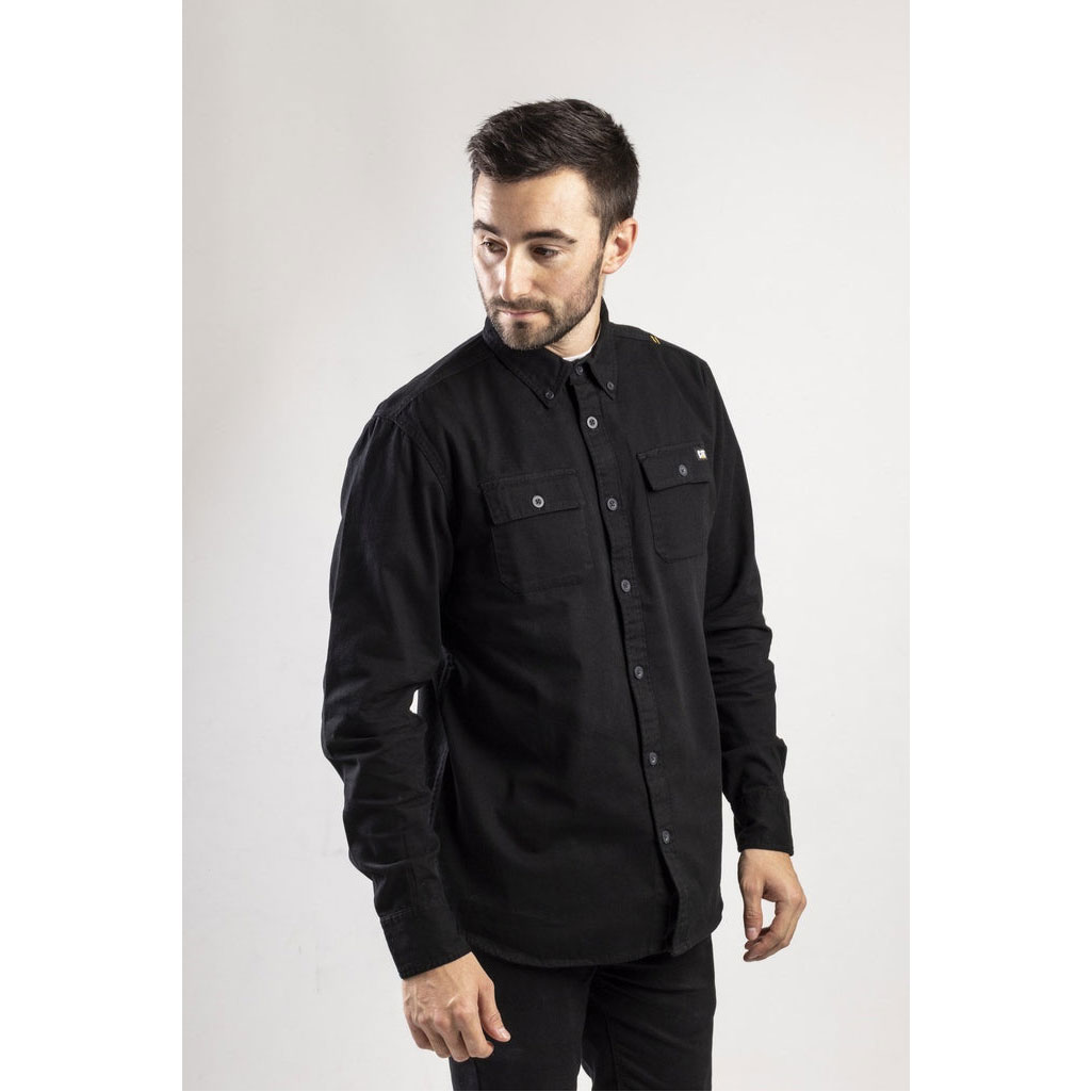 Caterpillar Button Up L/S Men's Shirts Black  USA |  032617-SNP