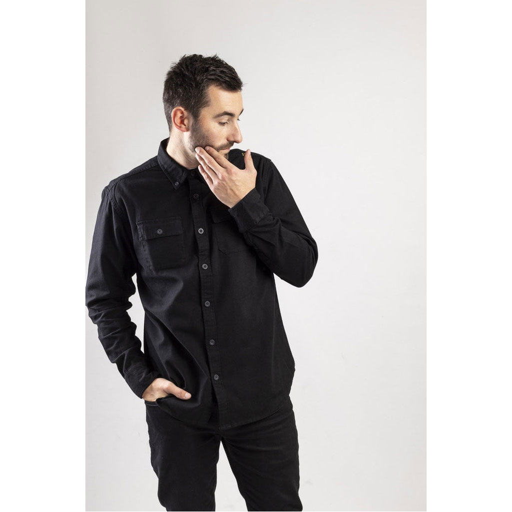 Caterpillar Button Up L/S Men's Shirts Black  USA |  032617-SNP