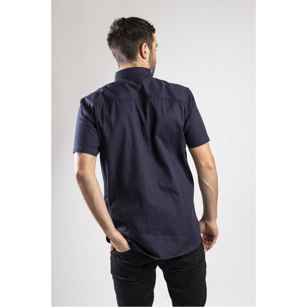 Caterpillar Button Up S/S Men's Shirts Navy  USA |  396850-ZBR