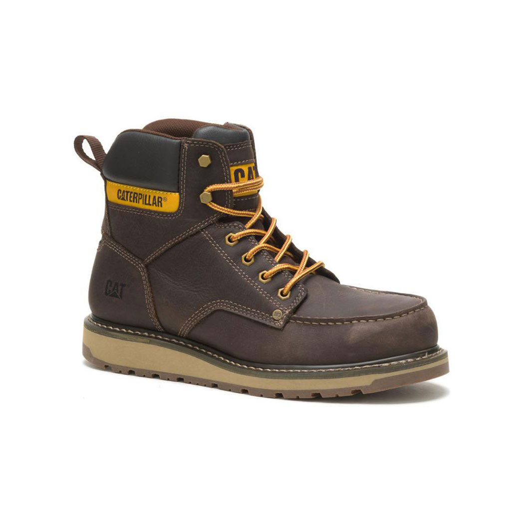 Caterpillar Calibrate Steel Toe Men's Safety Toe Boots Leather Brown  USA |  896431-YWI