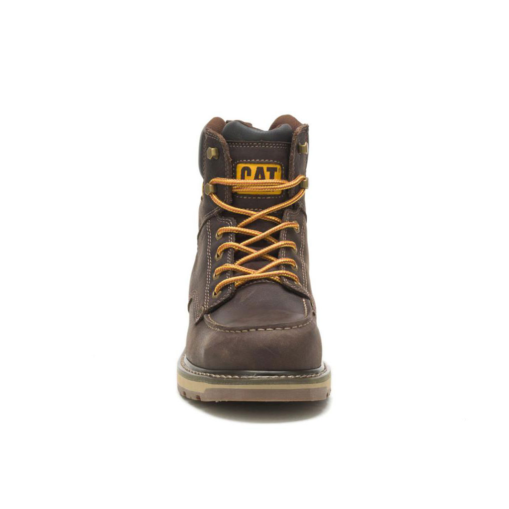 Caterpillar Calibrate Steel Toe Men's Safety Toe Boots Leather Brown  USA |  896431-YWI