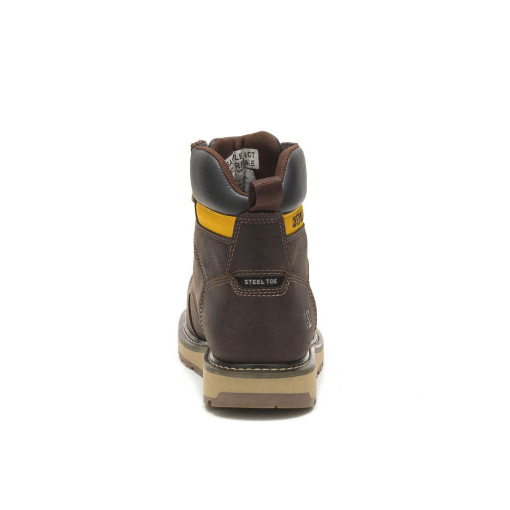 Caterpillar Calibrate Steel Toe Men's Safety Toe Boots Leather Brown  USA |  896431-YWI