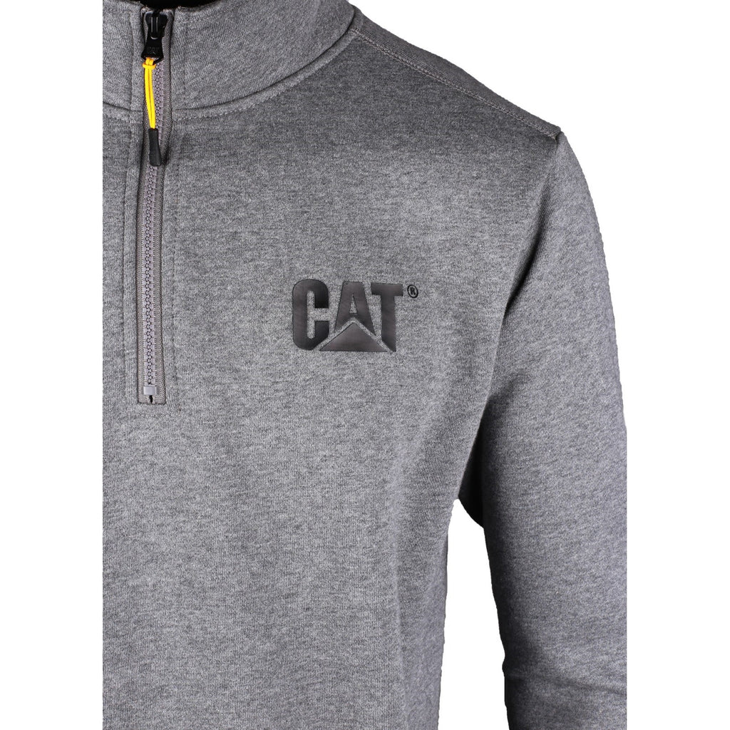 Caterpillar Canyon 1/4 Zip Heather Men's Sweatshirts Dark Heather Grey  USA |  931864-YFR