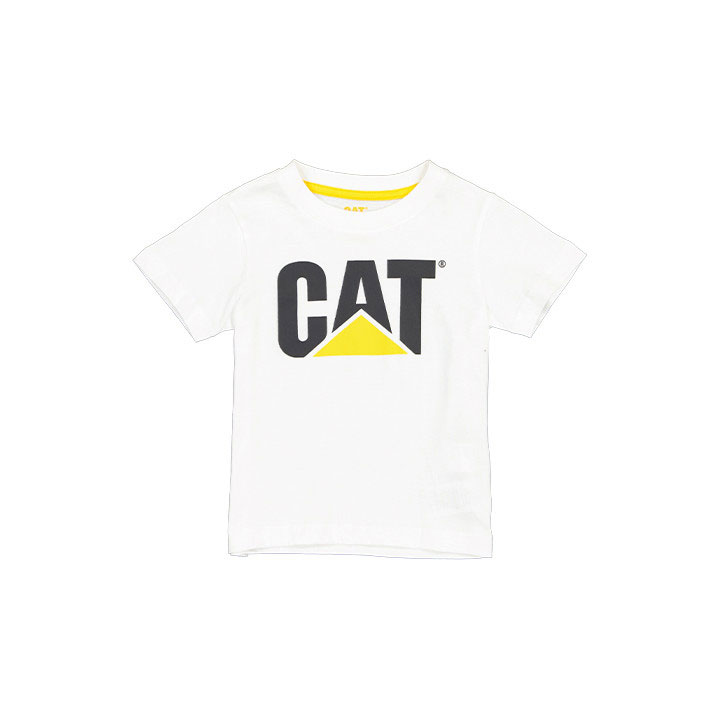 Caterpillar Cat Trademark Kids\' Tee Shirts White  USA |  390618-XFM