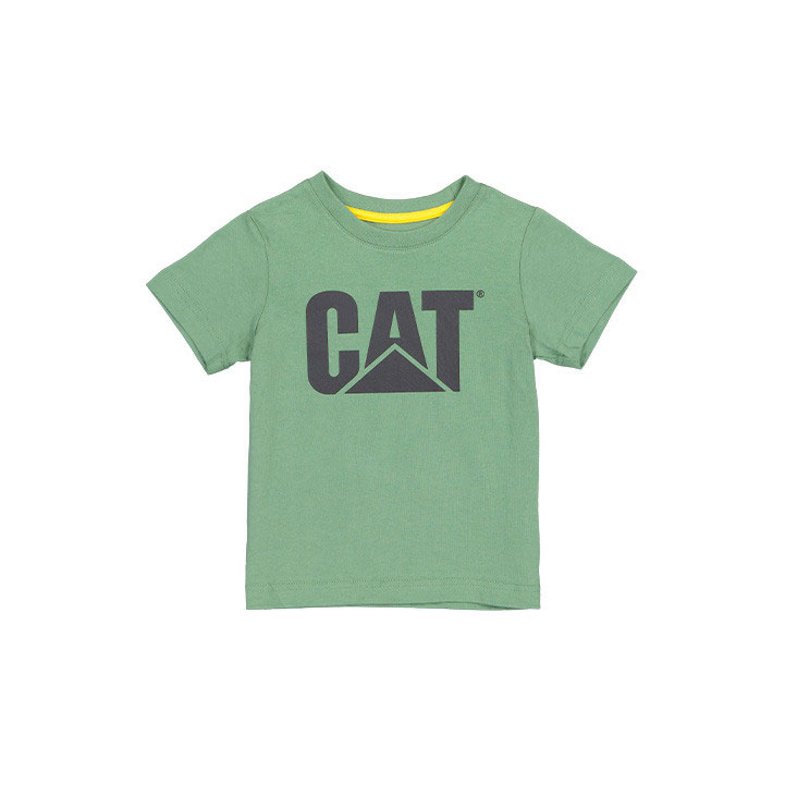 Caterpillar Cat Trademark Kids\' Tee Shirts Dark Ivy Green  USA |  804357-FYR