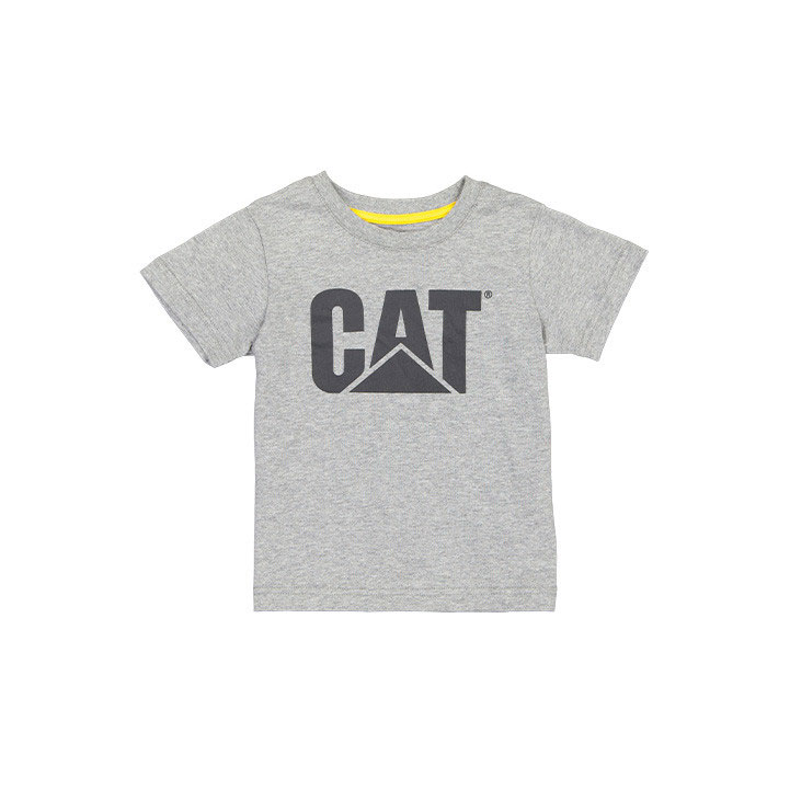 Caterpillar Cat Trademark Kids\' Tee Shirts Heather Grey  USA |  826970-XAD