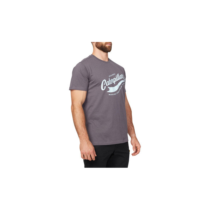 Caterpillar Caterpillar Banner Men's Tee Shirts Grey  USA |  204378-RBK