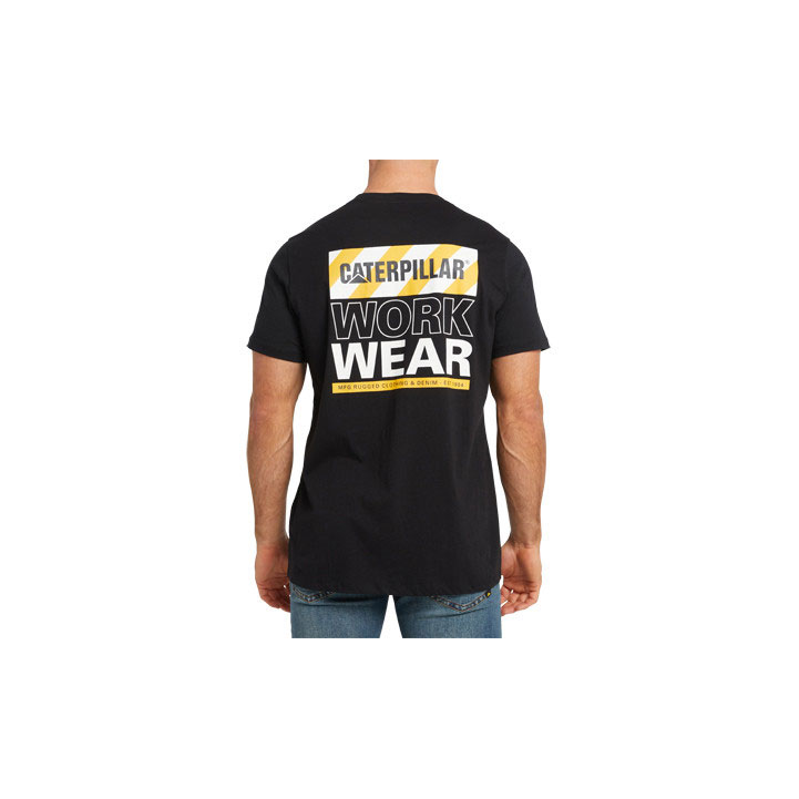 Caterpillar Caterpillar Traffic Men's Tee Shirts Black  USA |  714539-XPL