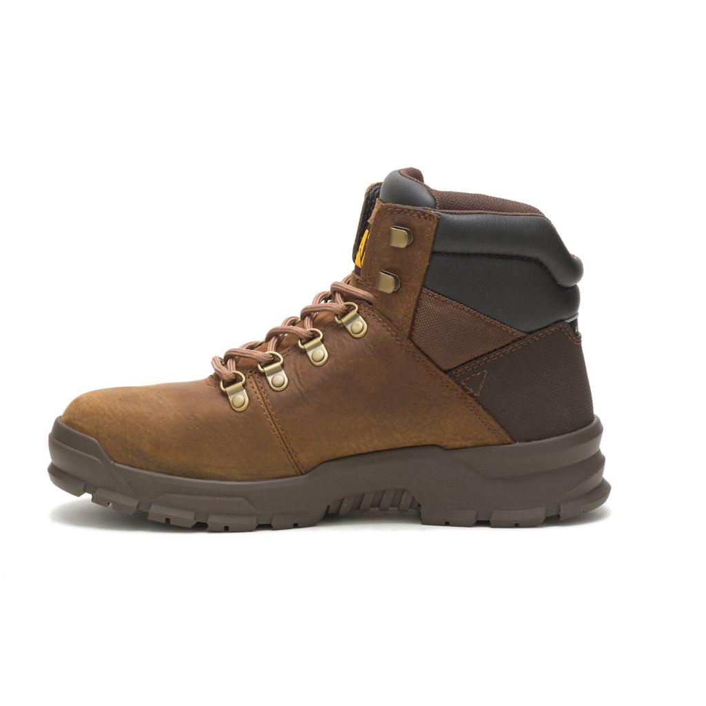 Caterpillar Charge Waterproof Alloy Toe Men's Work Boots Brown  USA |  362751-RUA