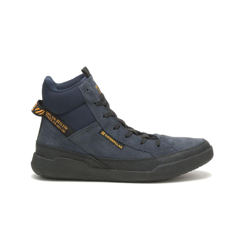 Caterpillar Code Hex Hi Utility Men\'s Sneakers Navy/Black  USA |  947815-BKS