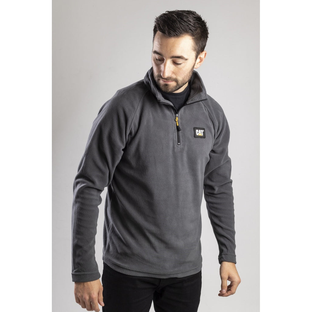 Caterpillar Concord Fleece Pullover Men's Sweatshirts Dark Heather Grey  USA |  361874-HEP