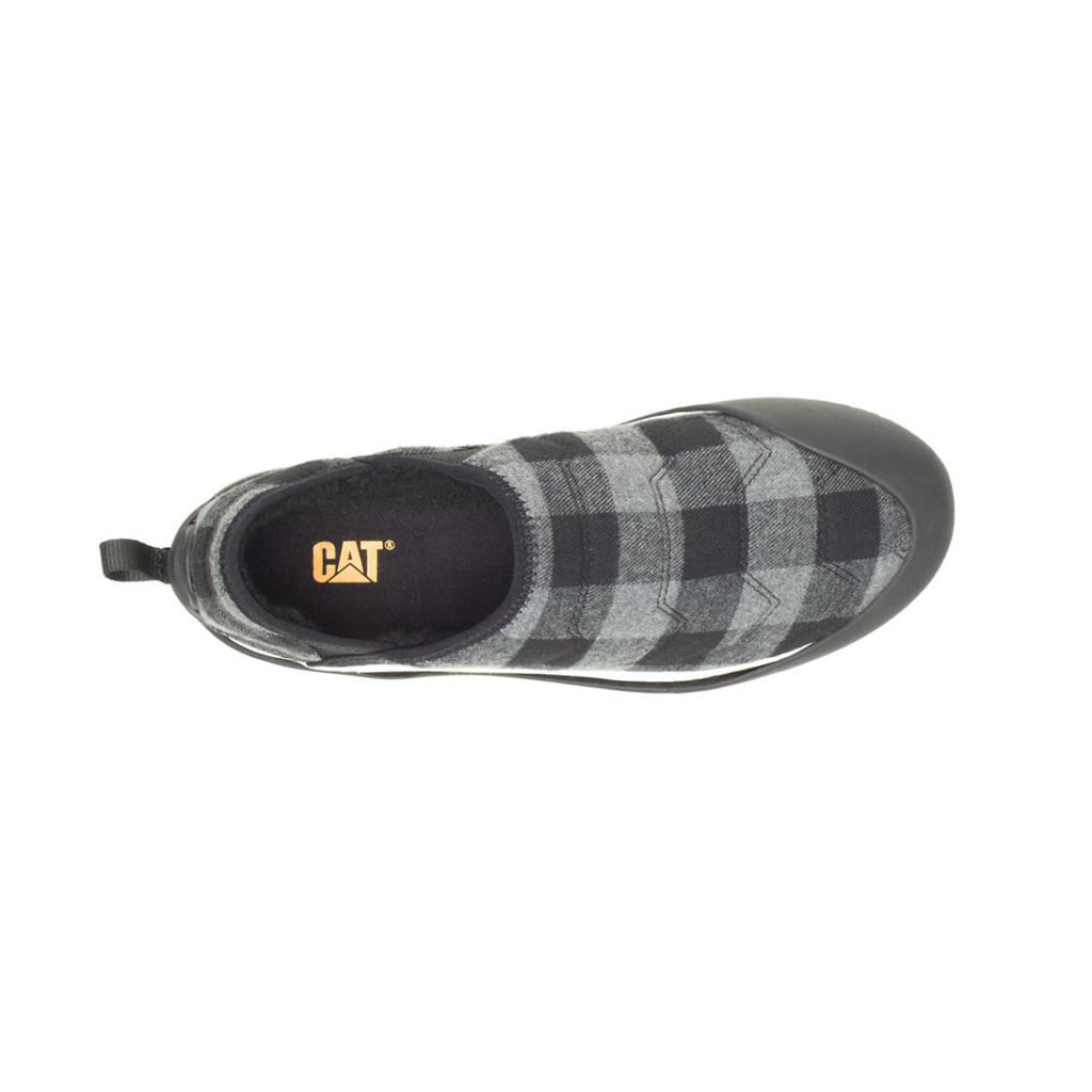 Caterpillar Crossover Men's Slip Ons Grey Plaid  USA |  706293-ZWD