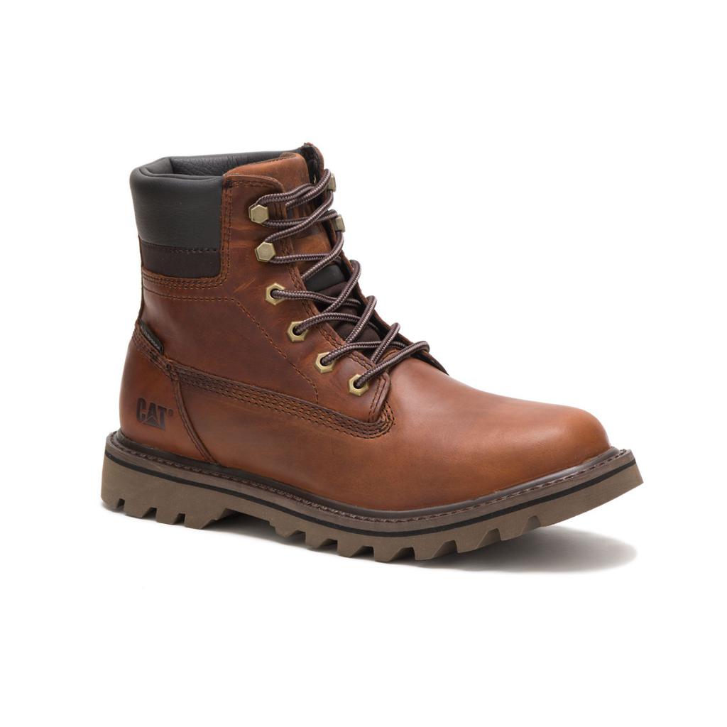 Caterpillar Deplete Waterproof Men's Work Boots Brown  USA |  395028-NSY