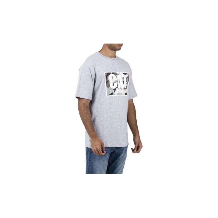 Caterpillar Diesel Power Men's Tee Shirts Heather Grey  USA |  869735-MUK