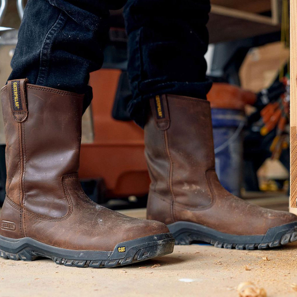 Caterpillar Drawbar Steel Toe Men's Safety Toe Boots Summer Brown  USA |  349678-FNP