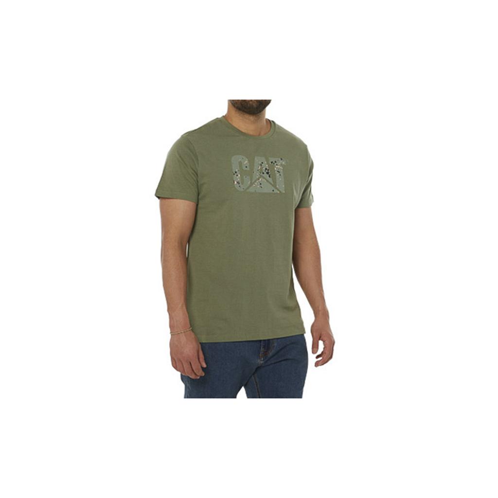 Caterpillar Earth Cat Fill Men's T-Shirts Green  USA |  512890-GCS