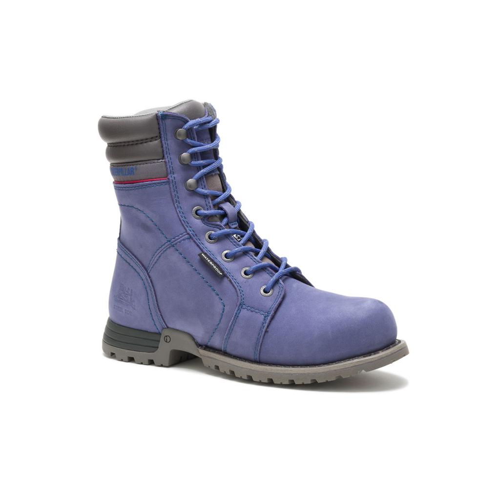 Caterpillar Echo Waterproof Steel Toe Women's Steel Toe Boots Purple  USA |  705169-TXV