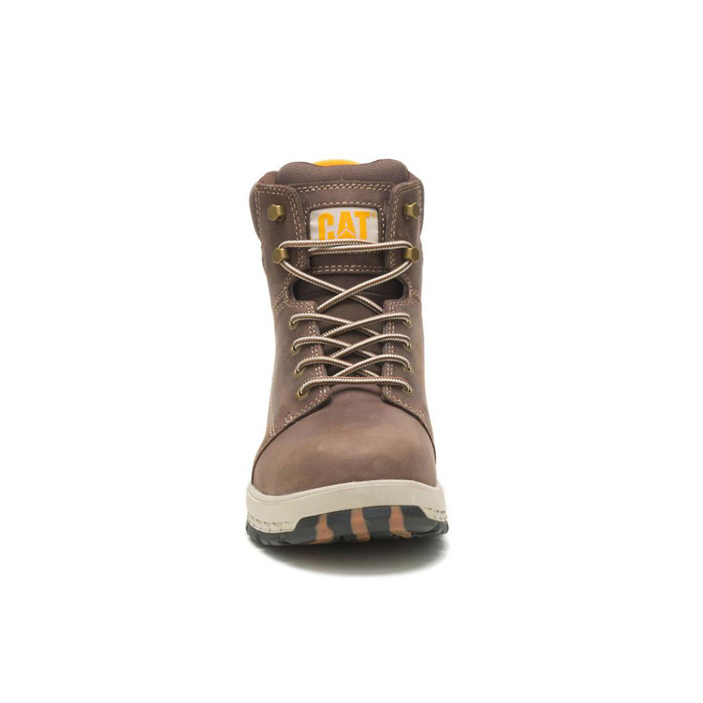 Caterpillar Eco Impact Carbon Composite Toe Men's Safety Toe Boots Dark Brown  USA |  530792-TIM