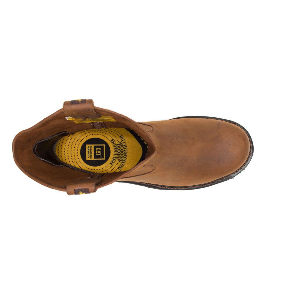 Caterpillar Edgework Steel Toe Men's Slip On Brown  USA |  491638-LAO