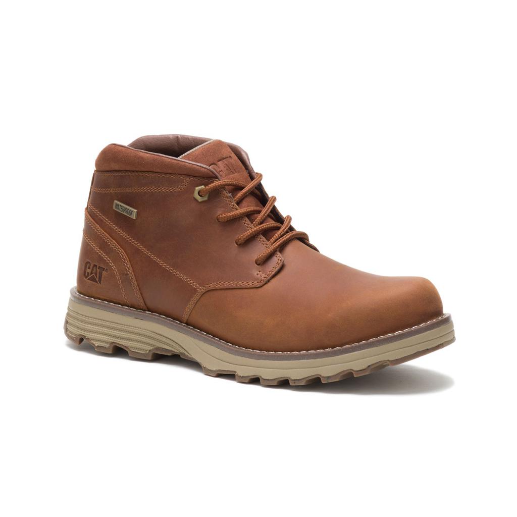 Caterpillar Elude Waterproof Men's Chukka Boots Brown  USA |  971245-FJY