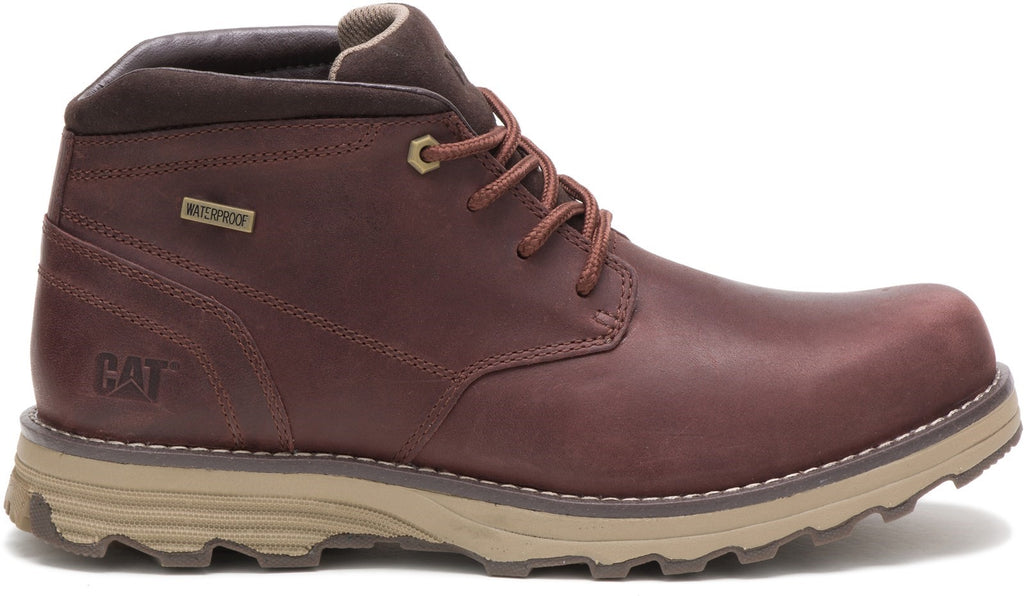 Caterpillar Elude Waterproof Men's Work Boots Dark Brown  USA |  702315-RKP