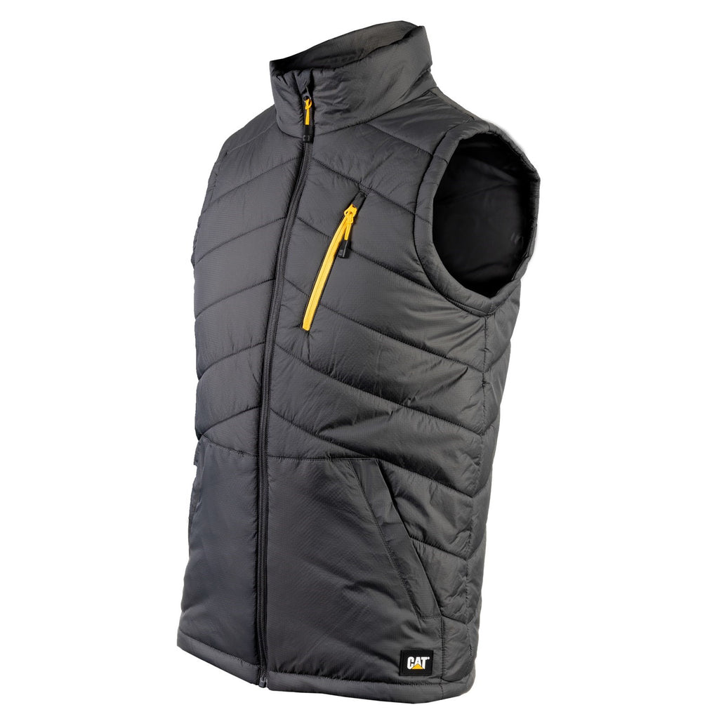 Caterpillar Essentials Body Warmer Men's Vests Dark Heather Grey  USA |  759420-ZPE