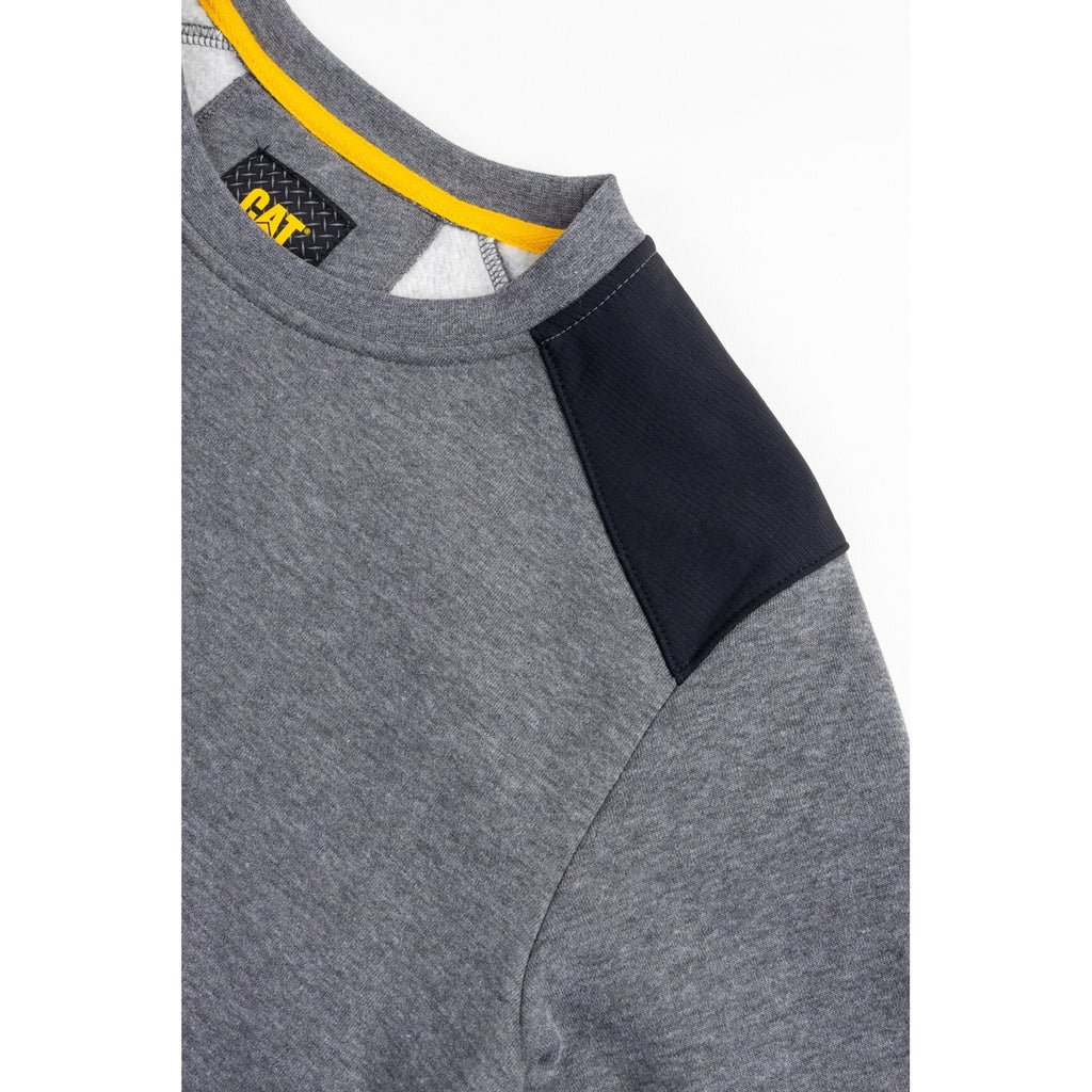 Caterpillar Essentials Crewneck Heather Men's Sweatshirts Dark Heather Grey  USA |  705396-NOY