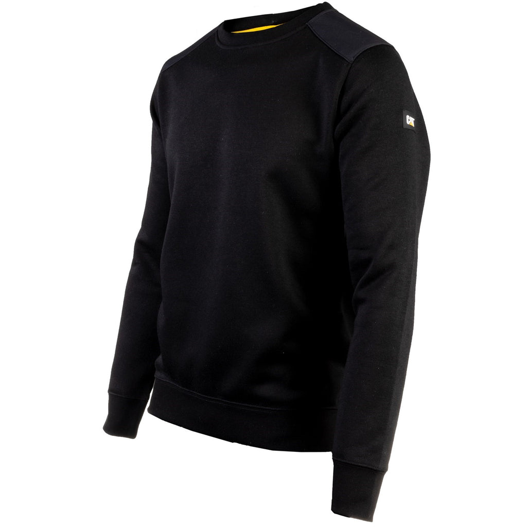 Caterpillar Essentials Crewneck Men's Sweatshirts Black  USA |  287965-AIQ