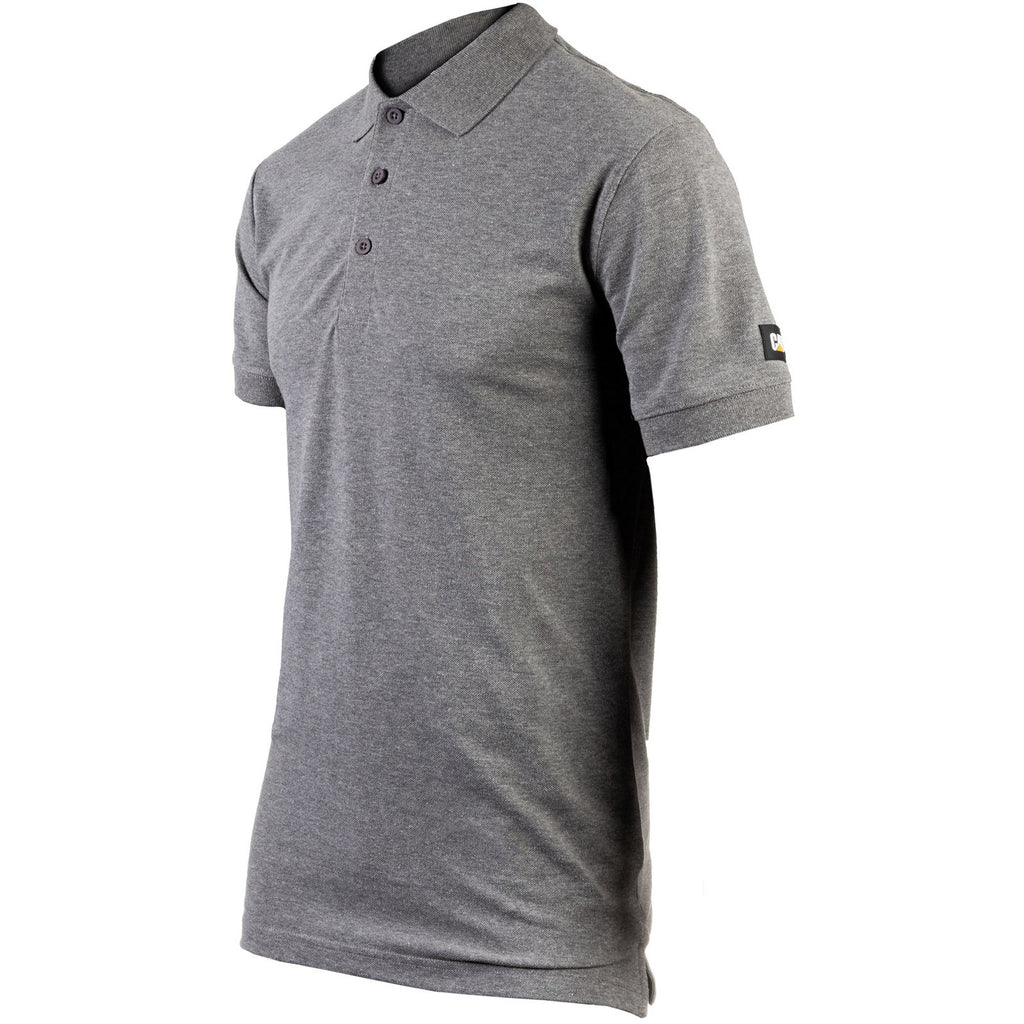 Caterpillar Essentials Heather Men's Polo Shirts Dark Heather Grey  USA |  059362-ZXL