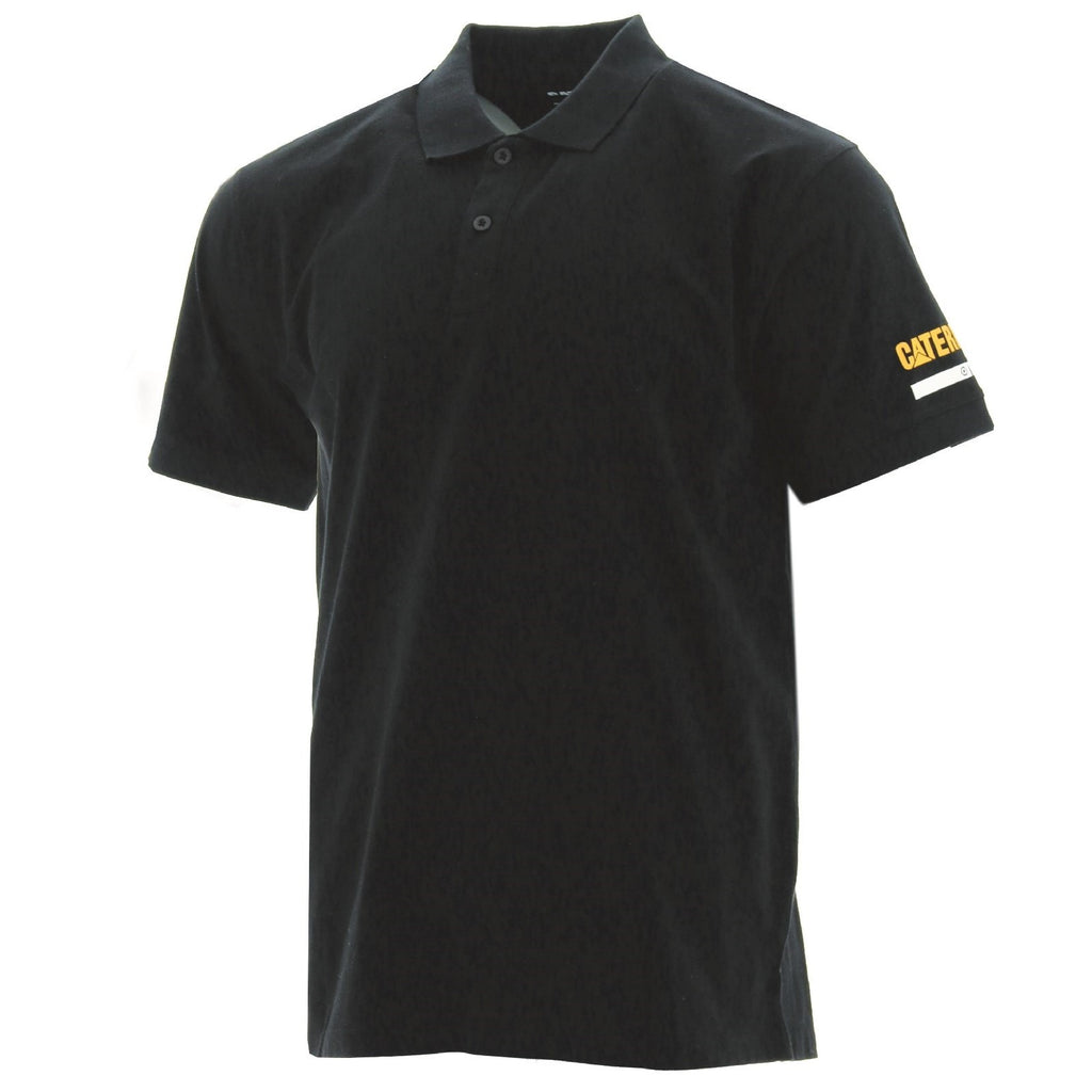 Caterpillar Essentials Polo Men\'s Polo Shirts Black  USA |  023986-MYL