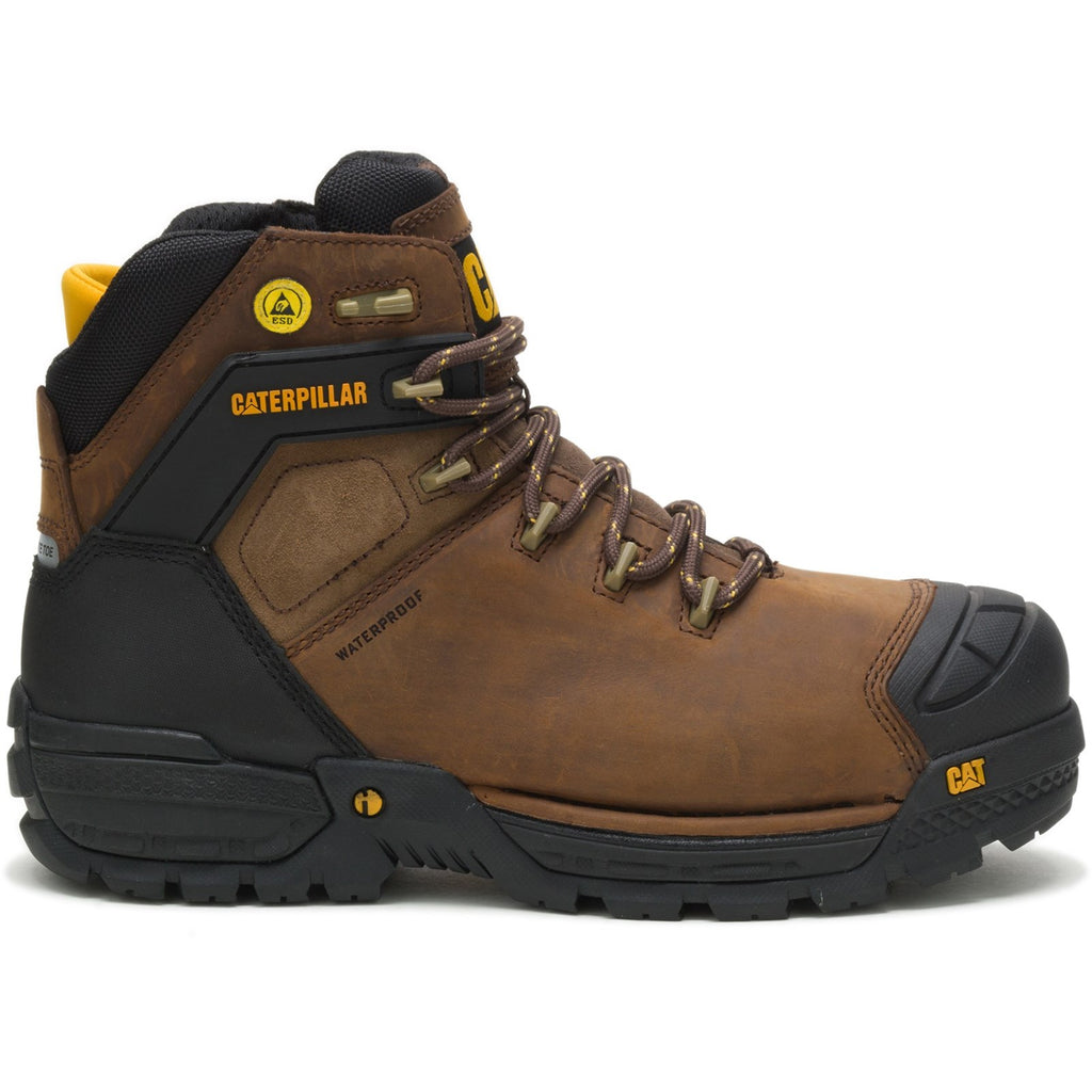 Caterpillar Excavator S3 Men's Safety Boots Brown  USA |  057892-NSX