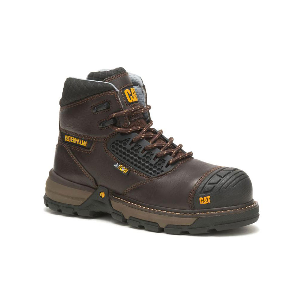 Caterpillar Excavator Superlite Cool Carbon Composite Women's Work Shoes Dark Brown  USA |  471096-TWB