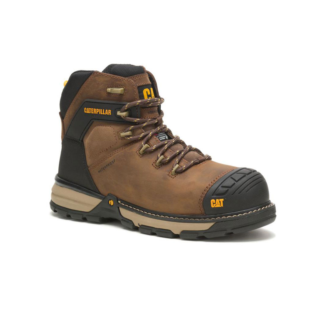 Caterpillar Excavator Superlite Waterproof Thinsulate™ Carbon Composite Toe Men's Winter Boots Dark Brown  USA |  074691-XSF