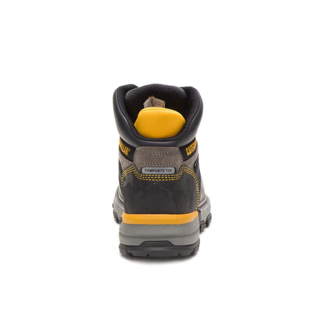 Caterpillar Excavator Superlite Waterproof Carbon Composite Toe Men's Work Boots Pewter Grey  USA |  152489-OZS