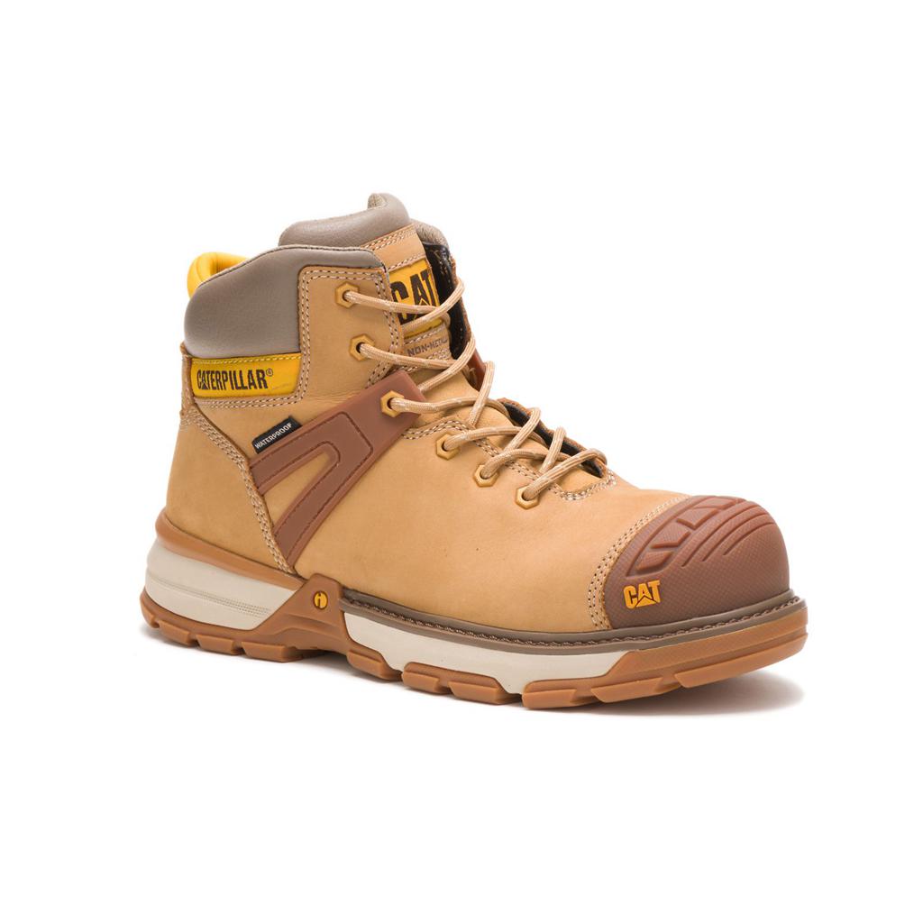 Caterpillar Excavator Superlite Waterproof Nano Toe Men's Work Boots Orange  USA |  170862-GRQ