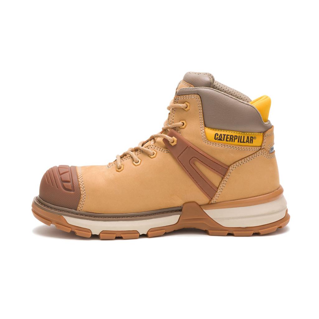 Caterpillar Excavator Superlite Waterproof Nano Toe Men's Work Boots Orange  USA |  170862-GRQ