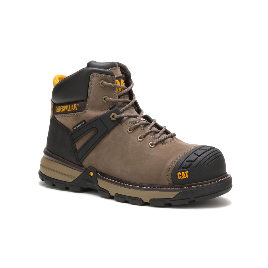 Caterpillar Excavator Superlite Waterproof Nano Toe Csa Men's Work Boots Brown  USA |  189762-BVL