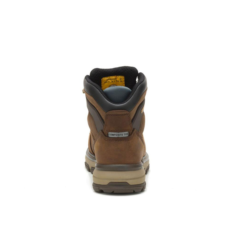 Caterpillar Excavator Superlite Waterproof Thinsulate™ Carbon Composite Toe Women's Slip Resistant Footwear Dark Brown  USA |  304718-PGK