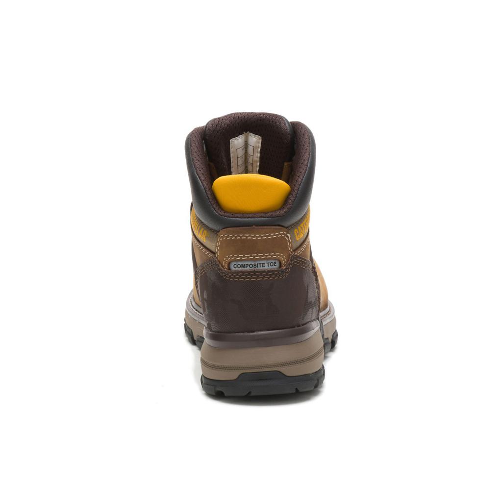 Caterpillar Excavator Superlite Waterproof Nano Toe Men's Work Boots Brown  USA |  327056-FIN