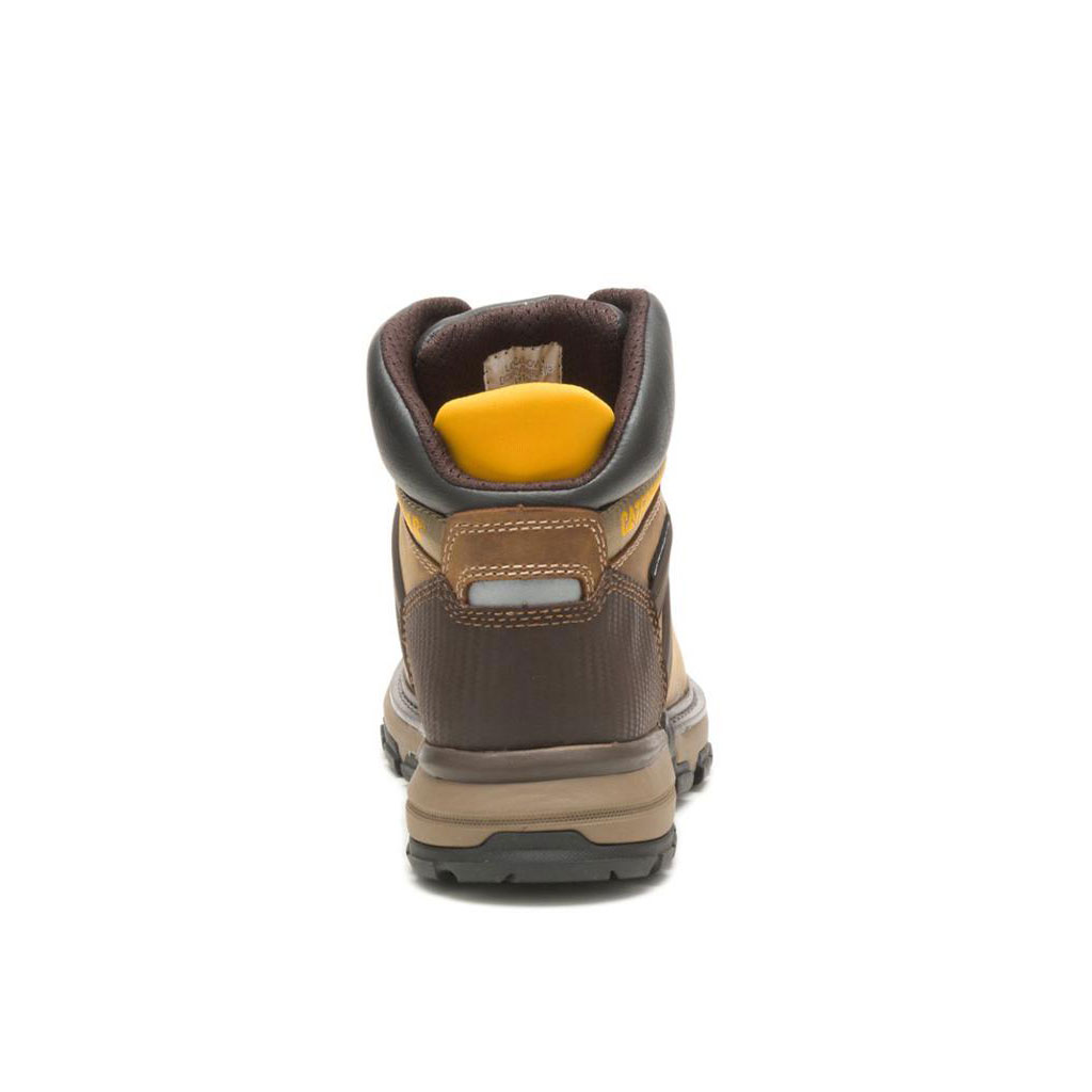 Caterpillar Excavator Superlite Waterproof Soft Toe Men's Waterproof Boots Dark Beige  USA |  386592-BXO