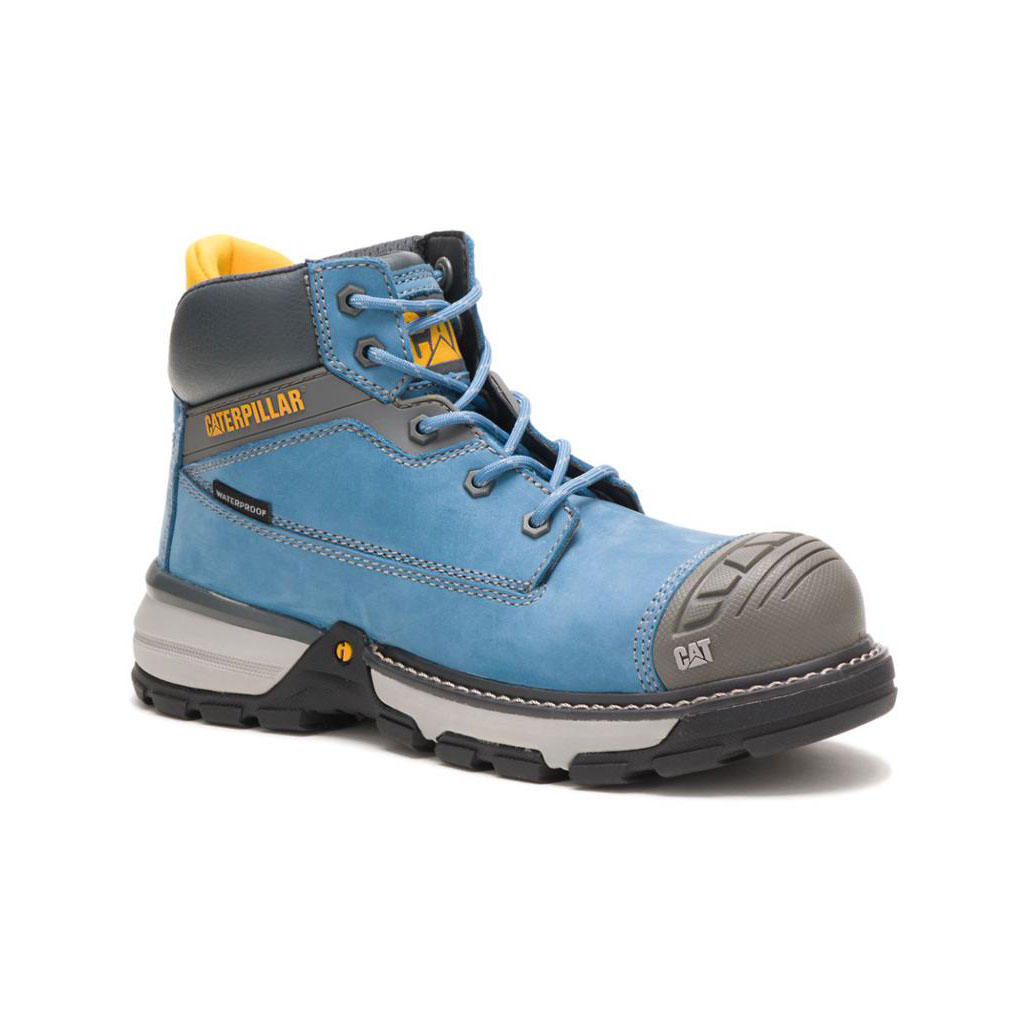 Caterpillar Excavator Superlite Waterproof Carbon Composite Toe Women's Safety Toe Boots Blue Heaven  USA |  417920-KHM