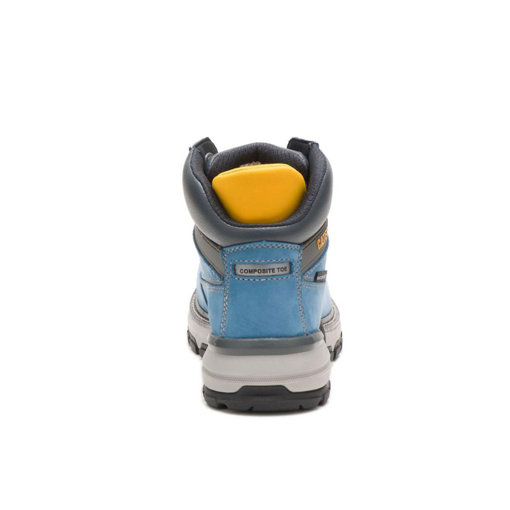 Caterpillar Excavator Superlite Waterproof Carbon Composite Toe Women's Safety Toe Boots Blue Heaven  USA |  417920-KHM